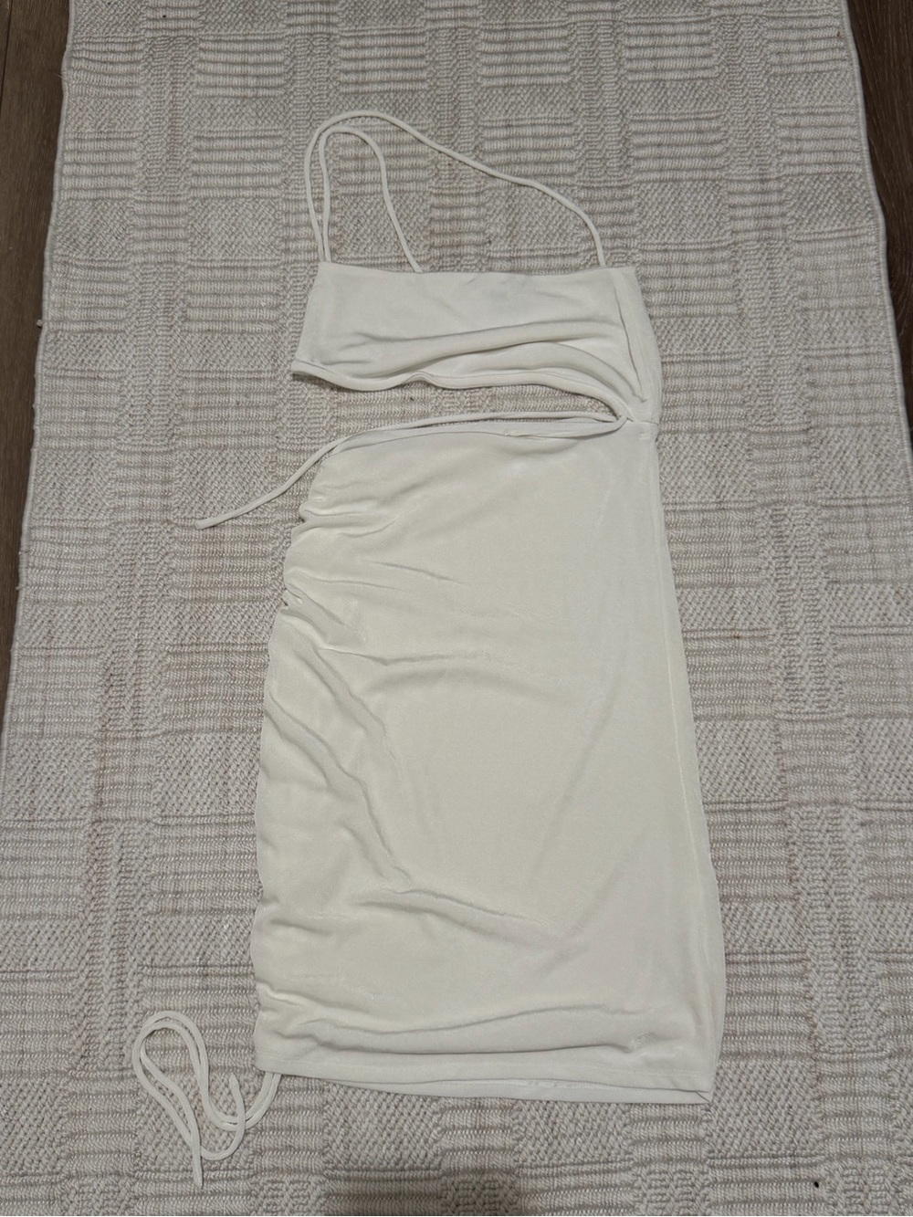 Princess Polly White Asymmetrical Cutout Bodycon Dress